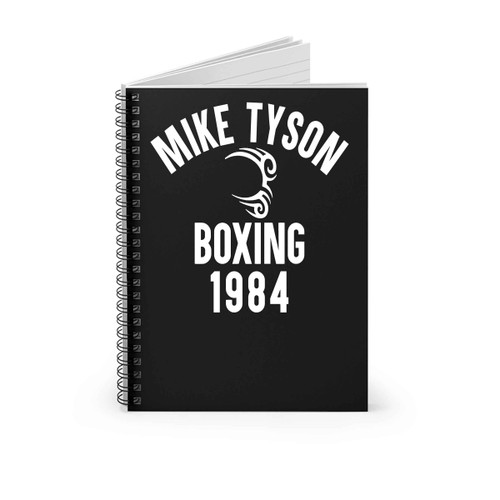 Mike Tyson Boxing 1984 Gym Training Muscle Running Mma Tattoo Spiral Notebook