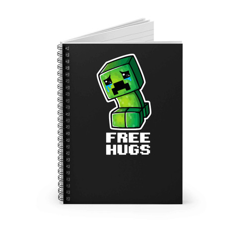 Minecraft Sad Creeper Spiral Notebook