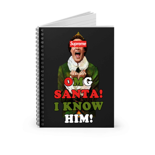 Omg Santa I Know Him Paint Supreme Spiral Notebook