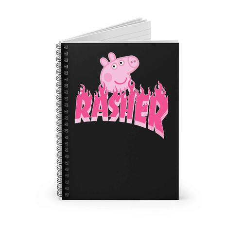 Peppa Pig Rasher Thrasher Parody Spiral Notebook