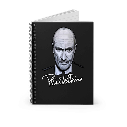 Phil Collins Phil Collins Face Spiral Notebook