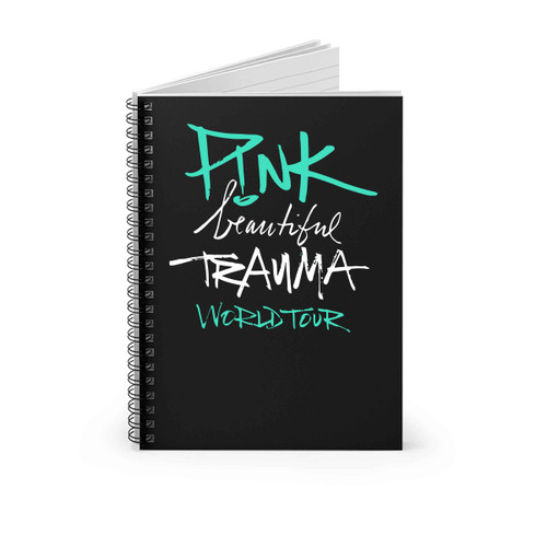 Pink Beautiful Trauma World Tour Spiral Notebook