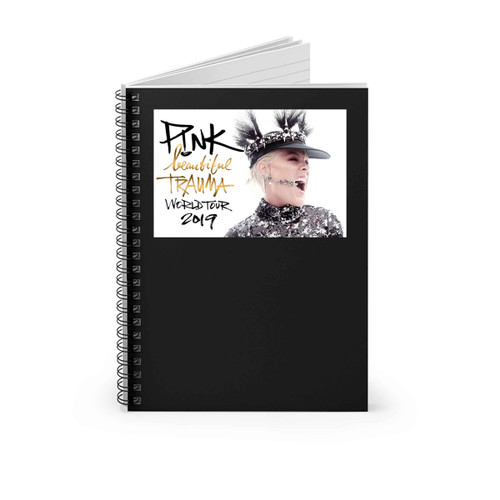 Pink Beautiful Trauma World Tour 2019 Spiral Notebook