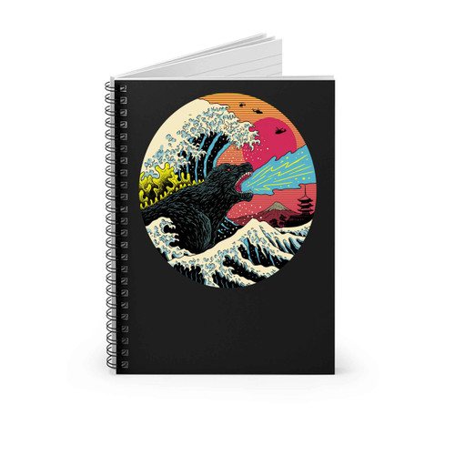 Retro Wave Kaiju Spiral Notebook