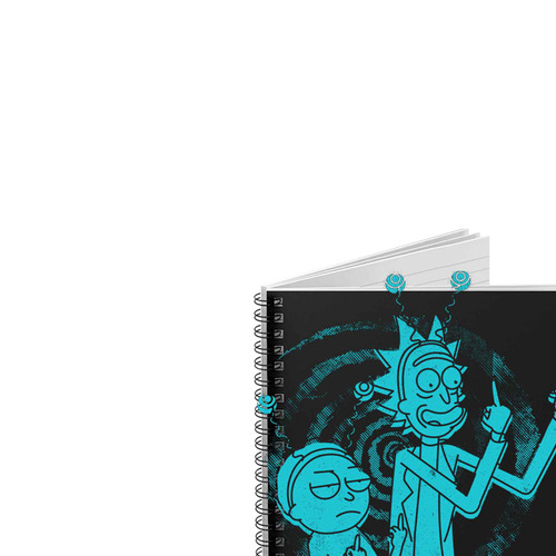 Rick And Morty Rick And Morty Peace Among Worlds Spiral Notebook