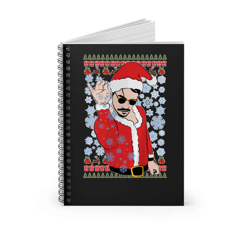 Salt Bae Santa Ugly Christmas Funny Spiral Notebook