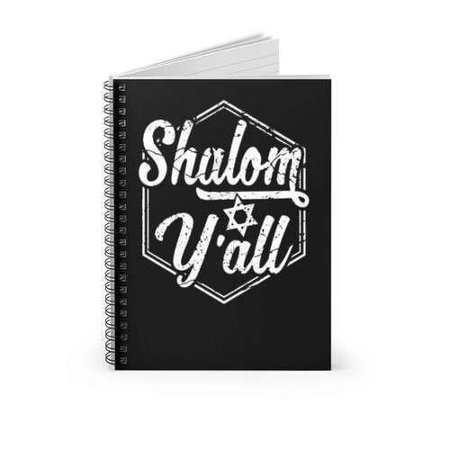 Shalom Yall Funny Jewish Israel Christmas Gift Spiral Notebook