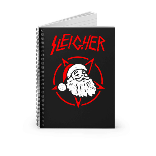 Sleigher Metal Christmas Santa Funny Spiral Notebook
