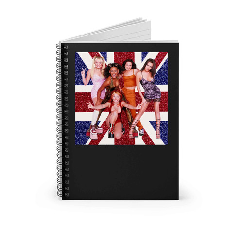 Space Girls British Flag Spiral Notebook