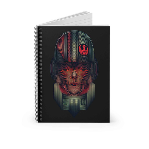 Star Wars The Force Awakens Resistance Army Illustrations Fan Art Spiral Notebook