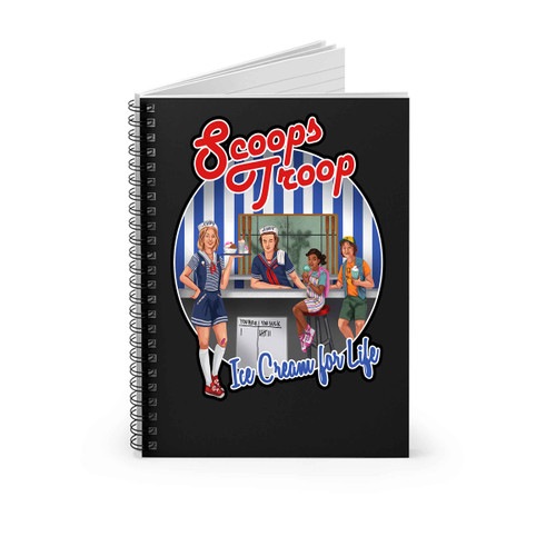 Stranger Things Scoops Troop Spiral Notebook