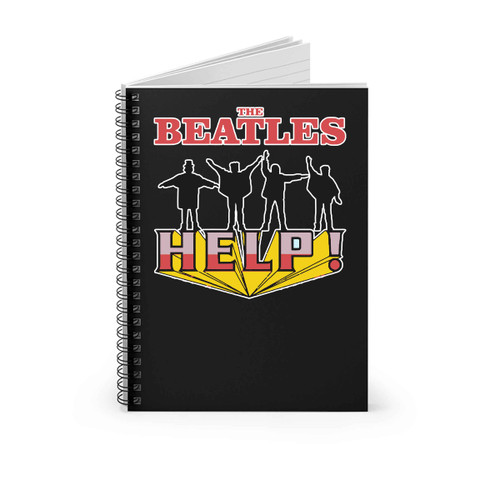 The Beatles Stop Worrying Help Band Spiral Notebook