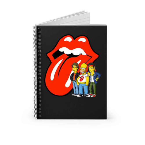 The Simpsons The Rolling Stones The Simpsons Crew Spiral Notebook