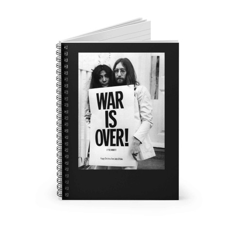 The War Is Over John Lennon Retro Spiral Notebook