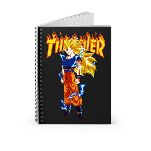 Thrasher Anime Dragon Ball Kid Son Goku Super Saiyan 3 Spiral Notebook