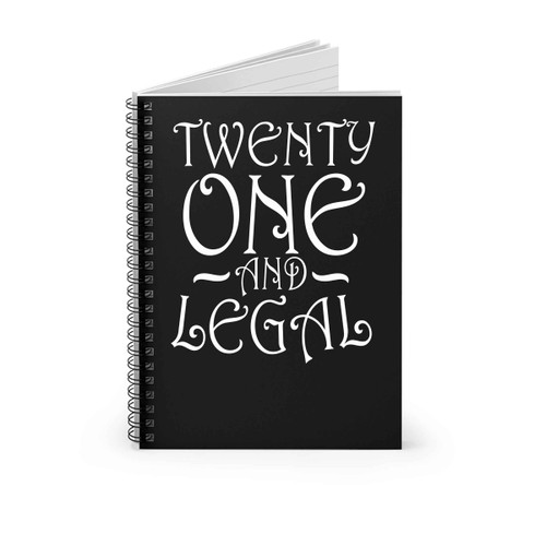 Twenty One 21 And Legal Spiral Notebook