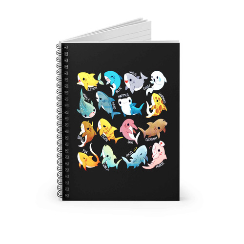 Types Of Sharks Spiral Notebook