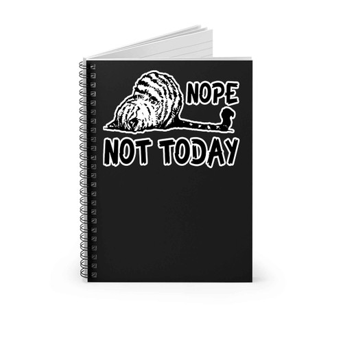 Vintage Nope Not Today Funny Lazy Cat Spiral Notebook