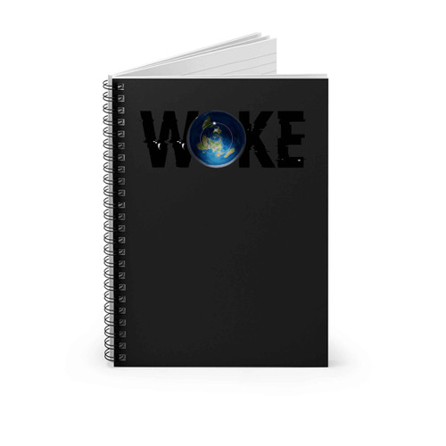 Woke Flat Earth Spiral Notebook