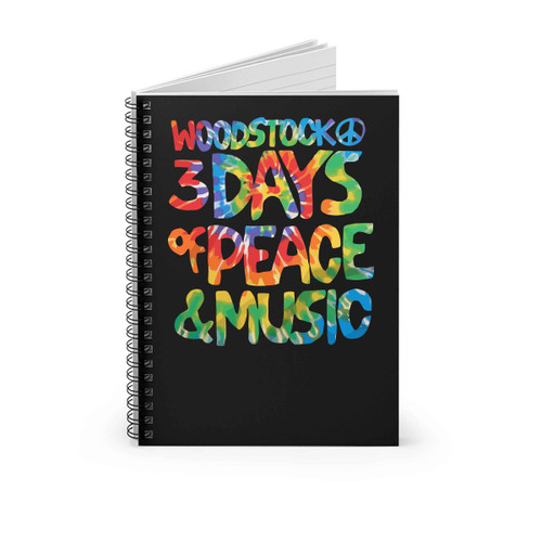 Woodstock Music Logo Spiral Notebook