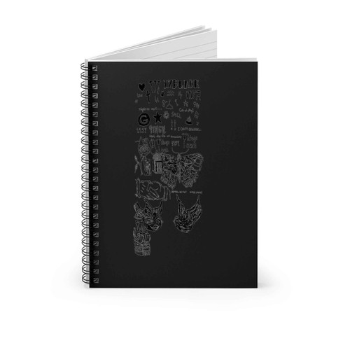 17 Black Collage Harry Styles Spiral Notebook