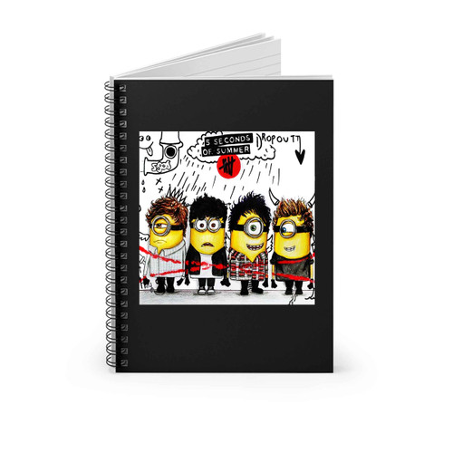 5Sos Minions Poster Spiral Notebook