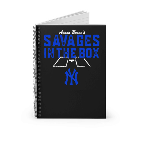 Aaron Boones Savages In The Box For Yankees Fan Spiral Notebook