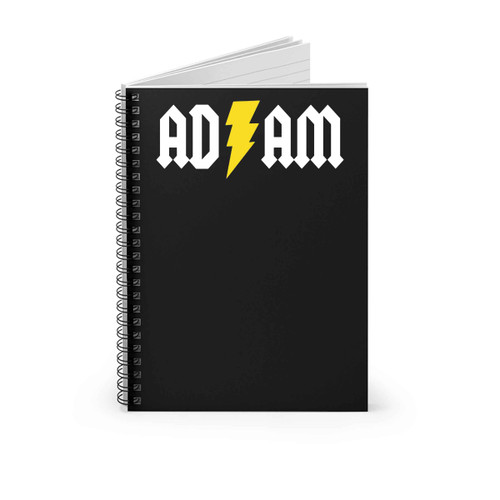 Acdc Mashup Shazam Logo Black Ad Spiral Notebook