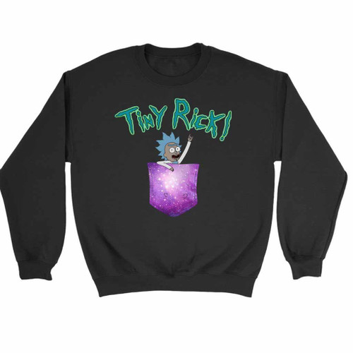 Tiny Rick Space Pocket Rick And Morty Comedy Sweatshirt