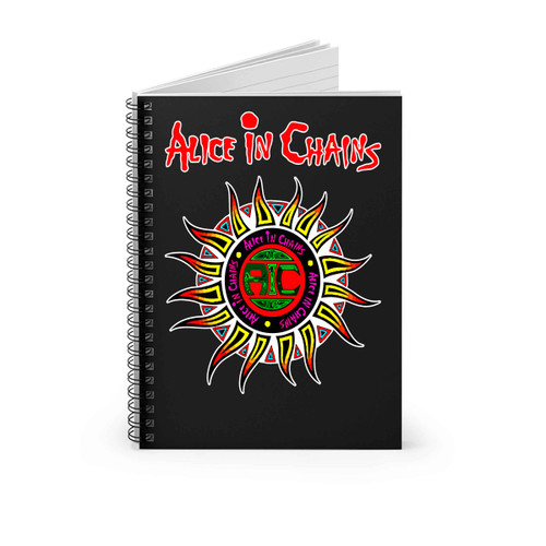 Alice In Chains Sun Logo Colored Spiral Notebook