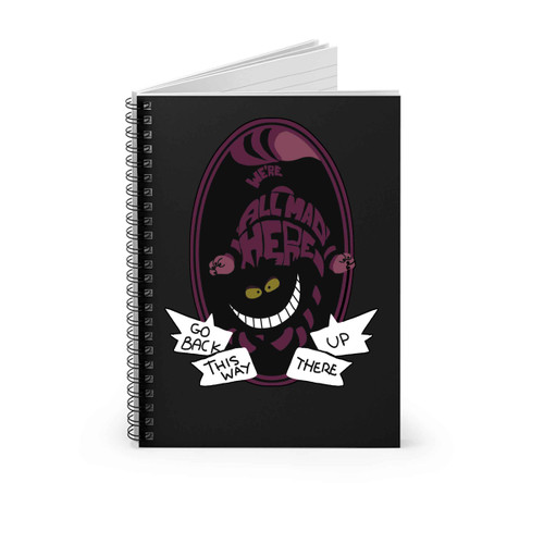 Alice In Wonderland Cat Cheshire Spiral Notebook