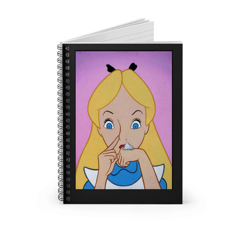 Alice Wonderland Cocain Funny Drug Disney Spiral Notebook