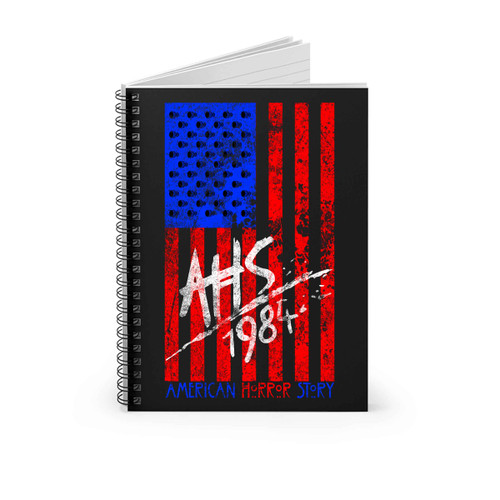 American Horror Story Usa Flag Art Ahs 1984 Spiral Notebook