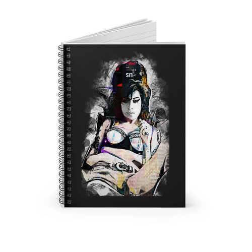 Amy Winehouse Sexy On Bed Amy Jade Spiral Notebook