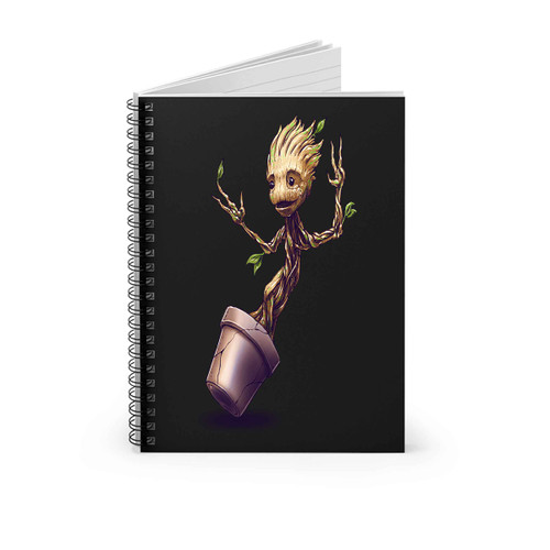 Baby Groot Sliding Spiral Notebook