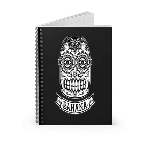 Banana Skull Minion Spiral Notebook