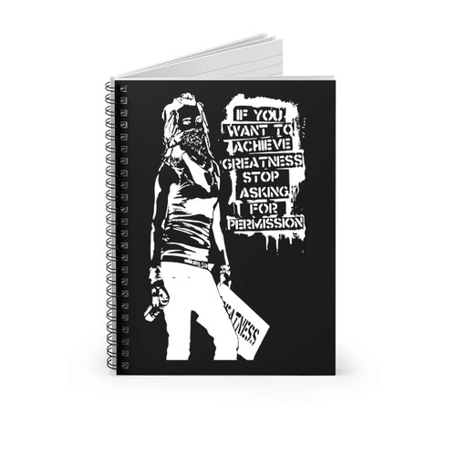 Banksy Achieve Greatness Spiral Notebook