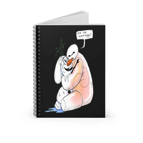 Baymax Gives Warm Hugs To Olaf Spiral Notebook