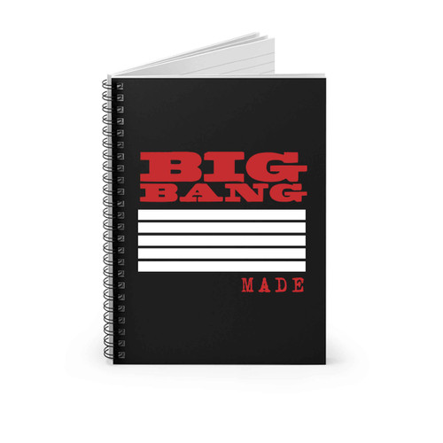 Bigbang Made Dark Spiral Notebook