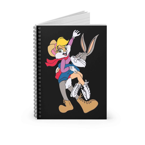 Bugs And Lola Bunny Rabbit Cartoon Movie Animal Funny Spiral Notebook