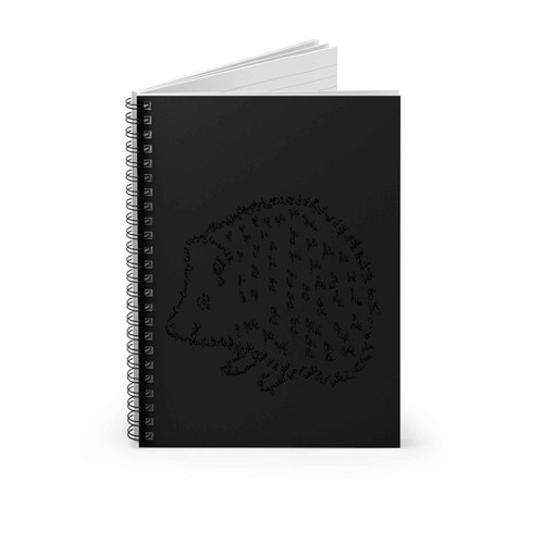 Calligrams Hedgehog Spiral Notebook