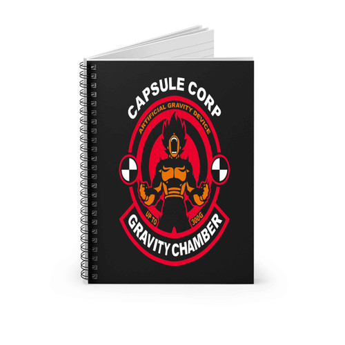 Capsule Corp Gravity Chamber Gravity Workout Up To 300G Shirt Spiral Notebook