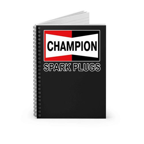 Champion Spark Plugs Logo American Spark Plug Spiral Notebook