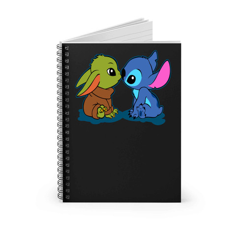 Cute Kawaii Babies Yoda And Stitch Kaos Pf Spiral Notebook