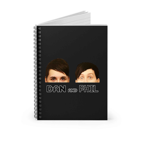 Dan And Phil Half Faces Spiral Notebook