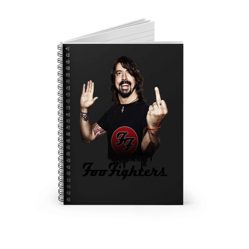 Dave Grohl Foo Fighters Fuck Finger Spiral Notebook