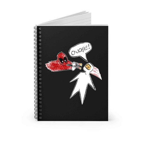 Deadpool Ouchie Drawing Spiral Notebook