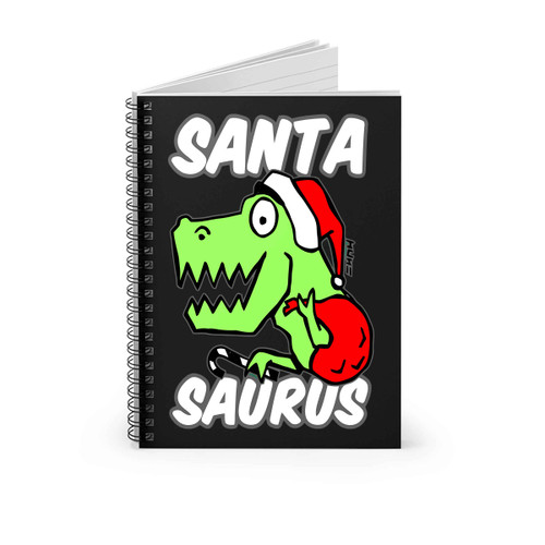 Dinosaur Santa Claus Mashup Spiral Notebook