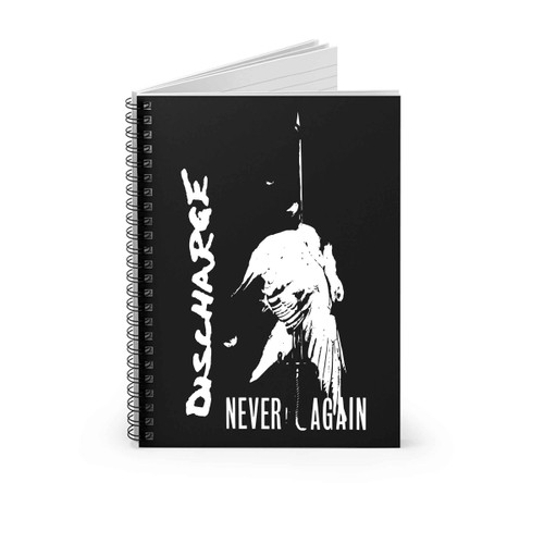 Discharge Never Again Kaos Spiral Notebook