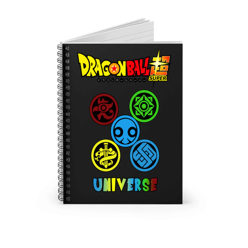 Dragon Ball Super All Universe Logos Amr Spiral Notebook